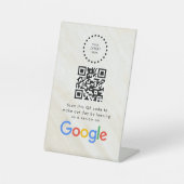 Élégant panneau de table QR code pour les avis Goo (Recto)