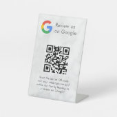 Élégant panneau de table QR code pour les avis Goo (Recto)