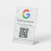 Élégant panneau de table QR code pour les avis Goo (Recto)