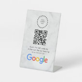 Élégant panneau de table QR code pour les avis Goo (Recto)