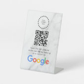 Élégant panneau de table QR code pour les avis Goo (Recto)