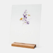 Élégant panneau du livre d'or floral (Angle)