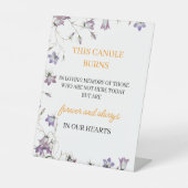 Élégant panneau du mémorial floral "Cette bougie b (Recto)