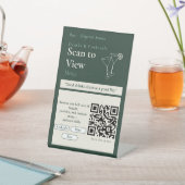 Élégant Panneau QR Code Menu Voir  (In SItu)