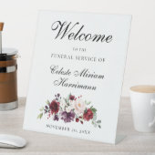 Élégant panneau rose rose rose rose florale funéra (In SItu)