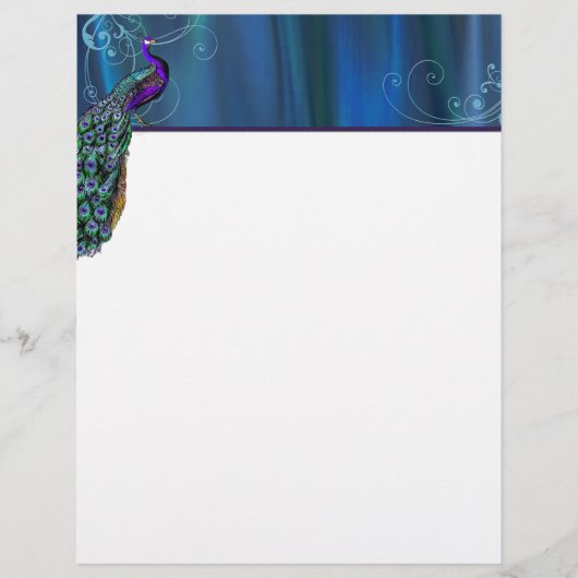 Élégant papier à lettres Peacock (Devant)