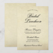 Elegant papier Bridal Luncheon Kaart (Voorkant / Achterkant)