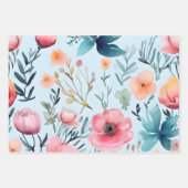 Elégant papier cadeau couleur de couleur de l'eau (Devant 3)