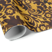 Élégant papier cadeau or et noir (Coin rond)