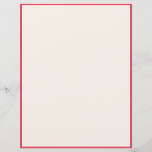 Élégant papier d'écriture romantique rouge rose (Dos)