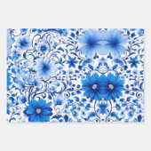 Élégant papier d'enrobage de conception de fleurs (Devant 3)