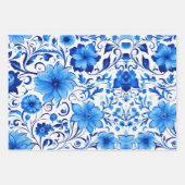 Élégant papier d'enrobage de conception de fleurs (Devant 2)