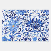 Élégant papier d'enrobage de conception de fleurs (Devant)