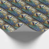 Élégant papier d'enveloppement cadeau Peacock (Coin)