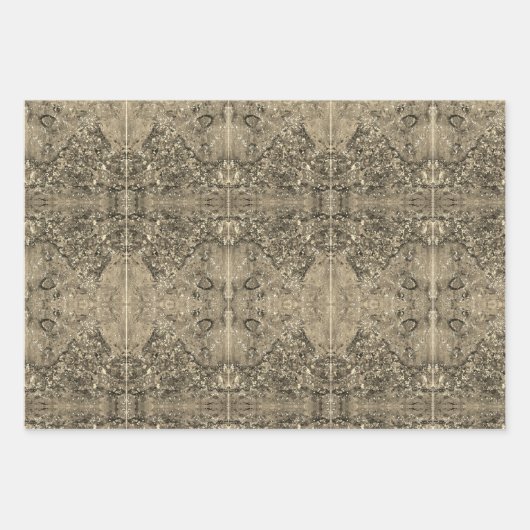 Élégant papier d'enveloppement d'or Plat Sheet Set (Devant 3)