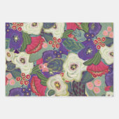 Élégant papier d'enveloppement floral de Noël (Devant 3)