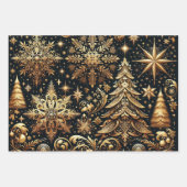 Élégant papier enveloppant Noël (Devant)