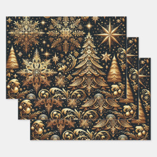 Élégant papier enveloppant Noël