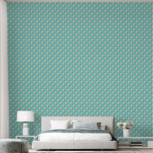 Élégant papier peint Turquoise et Pearl