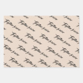 Élégant papier Rose à envelopper Ensemble plat de  (Devant 3)