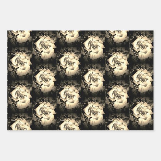 Élégant papier Rose à envelopper Ensemble plat de  (Devant)