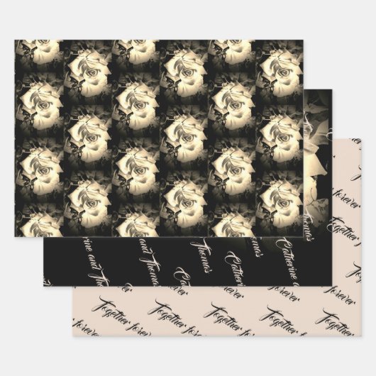 Élégant papier Rose à envelopper Ensemble plat de  (Lot)