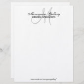 Élégant papier tacheté en-tête de lettre d'affaire (Devant / Derrière)