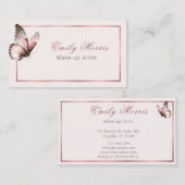 Élégant Papillon Carte de visite personnalisé (Devant / Derrière)