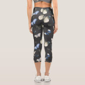 Élégant papillon de papillon Motif Capri Leggings (Verso)