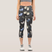 Élégant papillon de papillon Motif Capri Leggings (Recto)