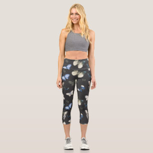 Élégant papillon de papillon Motif Capri Leggings