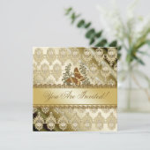 Elégant papillon d'or toute invitation à l'occasio (Debout devant)