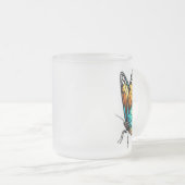 Elégant Papillon Outline Verre Dépoli Mug - 10 o (Devant droit)