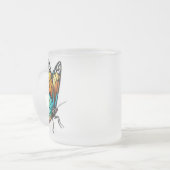 Elégant Papillon Outline Verre Dépoli Mug - 10 o (Devant gauche)