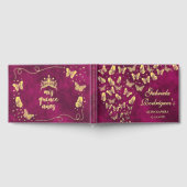 Elégant Papillon rose Or Mis Quince Quinceañera (Complet)