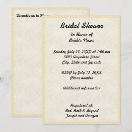 Elegant  Papyrus Tan Border Vrijgezellenfeest Kaart