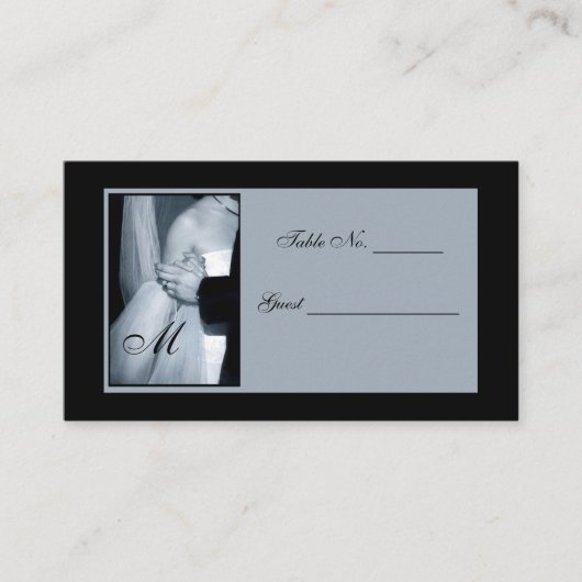 Élégant paramètre de table de la carte de place mo (Devant)