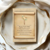 Elegant Parchment Cross Baptism Kaart