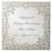 Elegant Parel30th Wedding Jubileum Tegeltje (Voorkant)