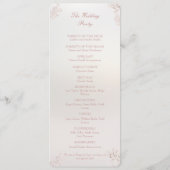  Elegant Parel Romance Bruiloft Programma (Achterkant)