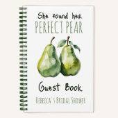 Élégant Parfait Pear Fête des mariées livre d'invi (Recto)