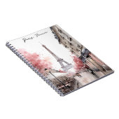 Elegant Parijs Frankrijk Eiffeltoren schilderij Notitieboek (Rechterzijde)