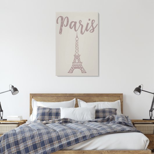Elegant Paris Eiffel Tower Canvas Wall Art (Insitu (Slaapkamer))