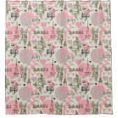 Elégant Paris motif rideau de douche décoration (Devant)