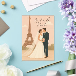 Elegant Paris Wedding Acrylic Invitation – Eiffel Acryl Uitnodigingen