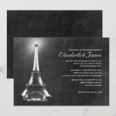 Elegant Paris Wedding Invitations Kaart (Voorkant / Achterkant)