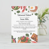 Élégant Parti de retraite Potluck Invitation (Debout devant)