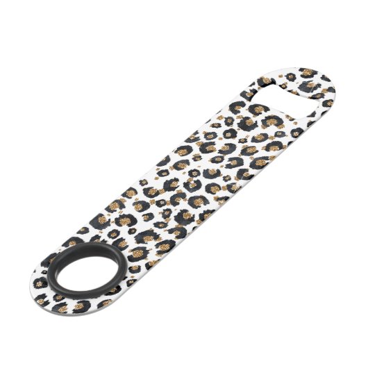 Élégant Parties scintillant d'or Motif Leopard (Dos Angle)