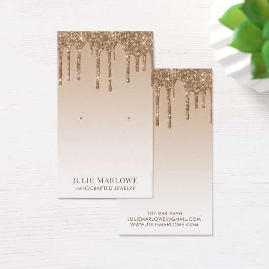 Elégant Parties scintillant en or  gouttes à oreil (Bureau)