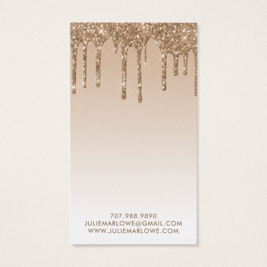 Elégant Parties scintillant en or gouttes à oreil (Dos)